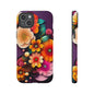 Floral Burst Tough Phone Case — Colorful Retro Flowers Protective Cover