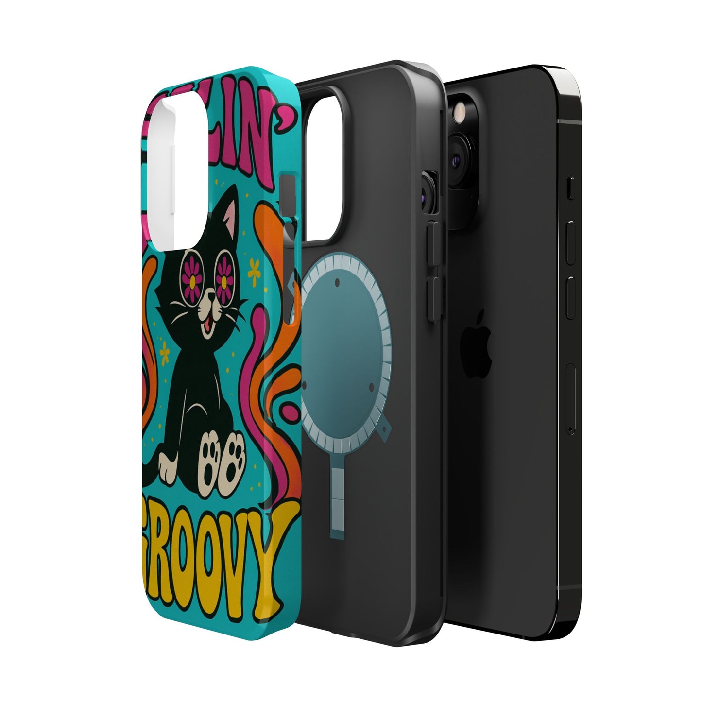Groovy Cat Magnetic Impact-Resistant Phone Case