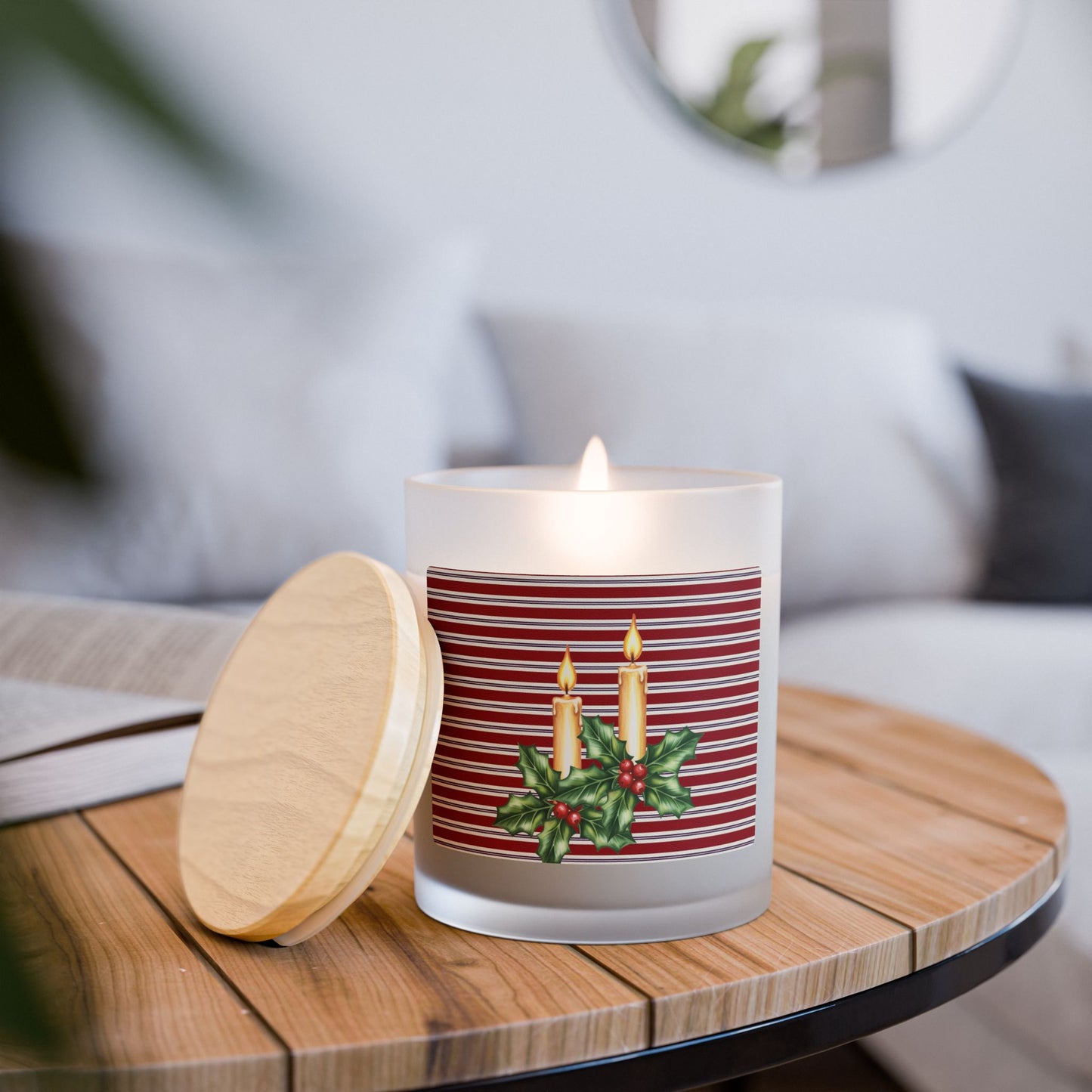 Festive Holiday Candle, 11oz Soy Candle, Winter Decor, Christmas Gift, Relaxing Home Fragrance