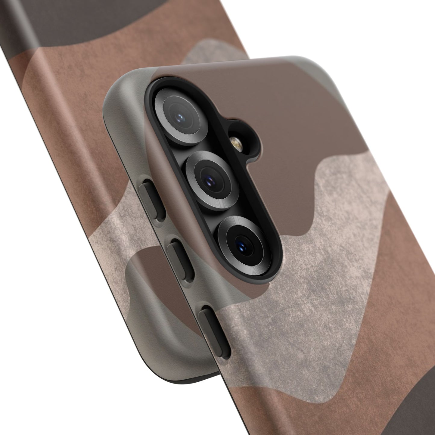 Abstract Earthtone Phone Case — Brown Layered Rugged Tough Case