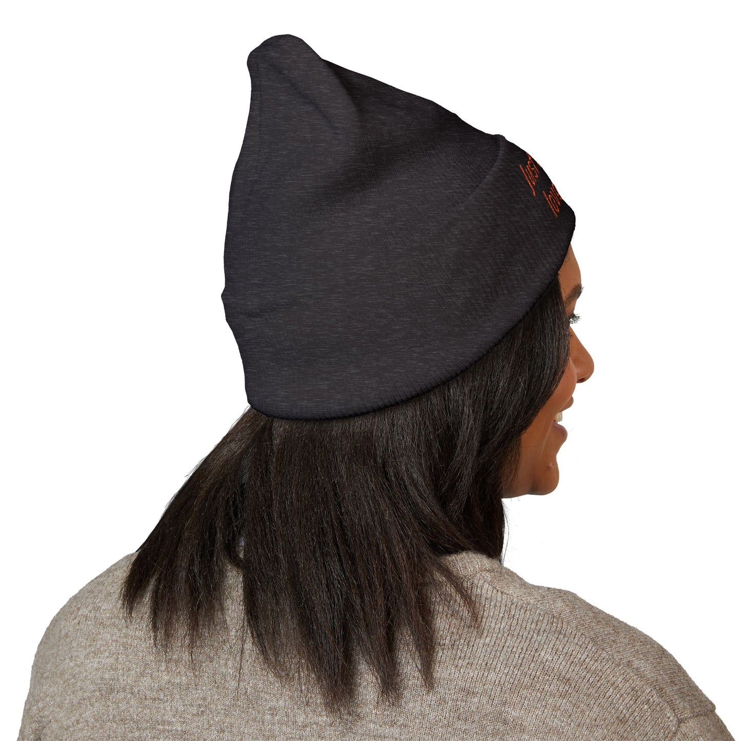 Hunting Enthusiast Beanie - "Just a Girl Who Loves to Hunt" Embroidered Cuffed Beanie