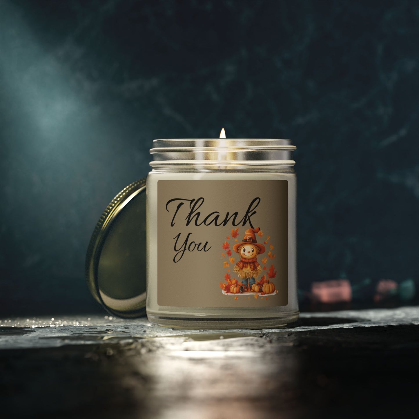 Thank You Fall Scented Candle — Coconut Apricot Wax (4oz & 9oz)