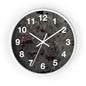 Vintage Dark Floral Wall Clock — Moody Botanical Timepiece with Large Numerals