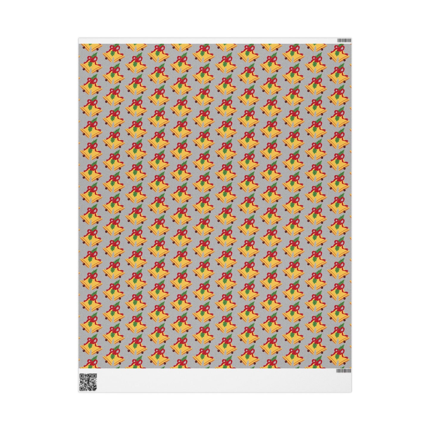 Holiday Bell Pattern Wrapping Paper — Festive Christmas Gift Wrap Roll