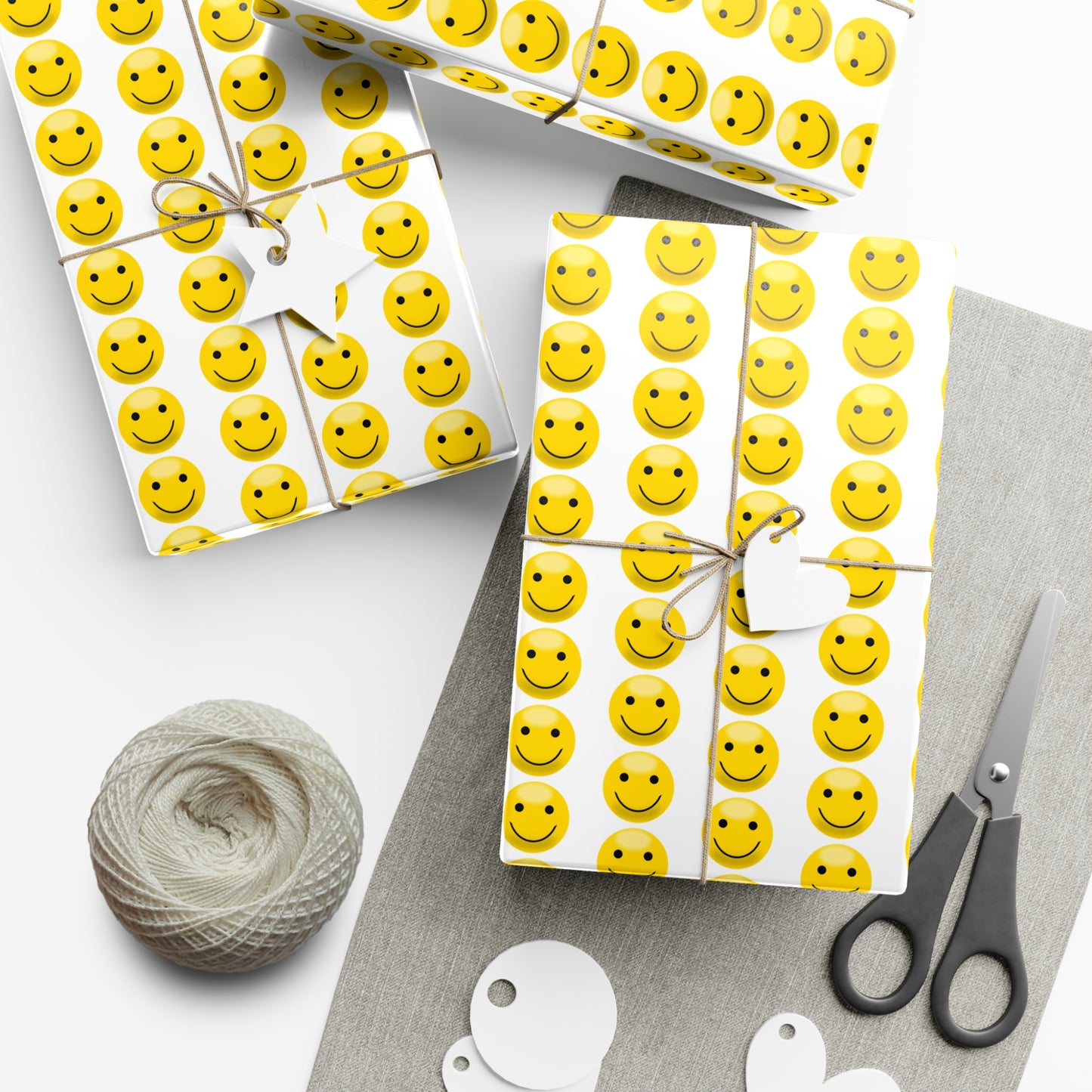 Smiley Face Gift Wrap Papers | Fun Wrapping Stationery for Birthdays, Holidays, Parties, Celebrations, and Gifts