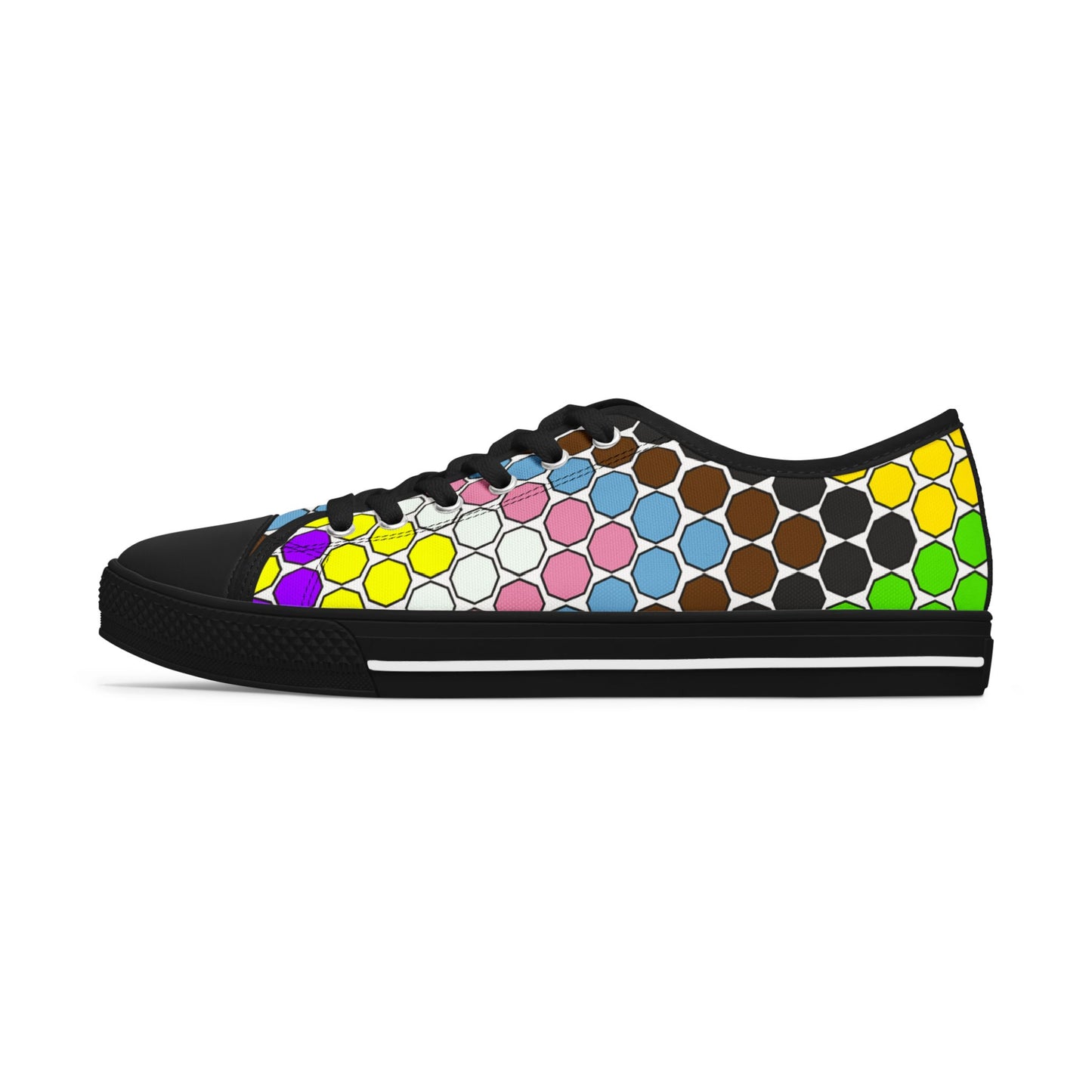 Colorful Polka Dot Low Top Sneakers — Women’s Casual Retro Pattern Shoes