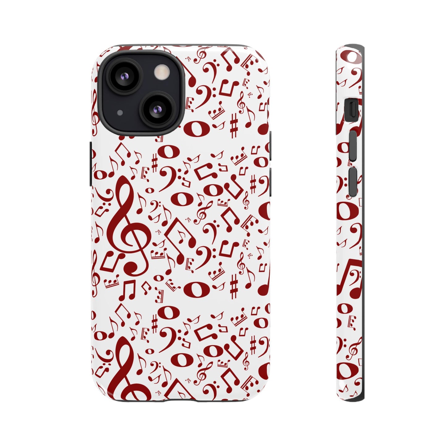 Musical Note Phone Case, Tough iPhone Cover, Gift for Musicians, Customizable, Music Lover's Accessory, Durable Phone Protection