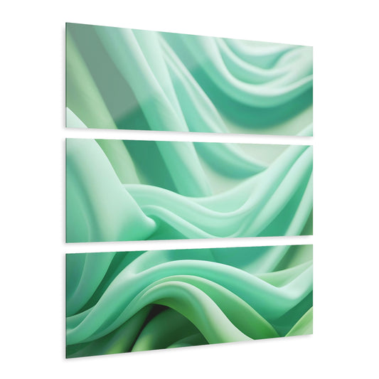 Elegant Mint Acrylic Print Triptych, Modern Wall Art, Home Decor, Minimalist Decor, Gift for Any Occasion