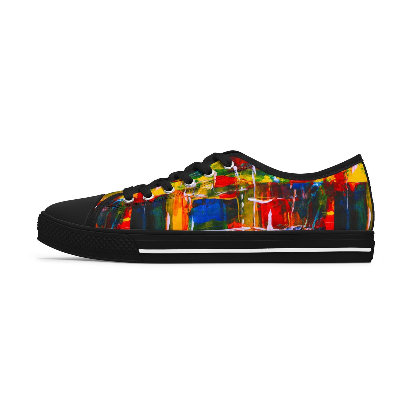 Abstract Color Splash Low Top Sneakers