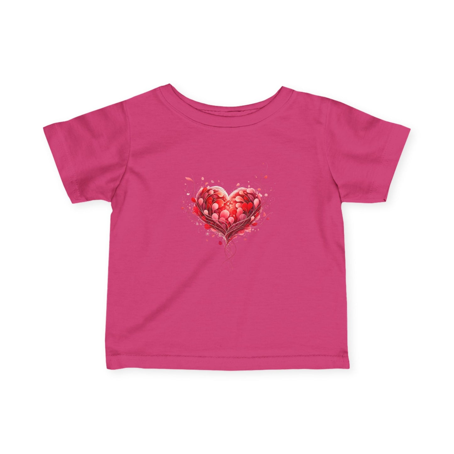 Infant Tee with Watercolor Heart – Baby Valentine Shirt