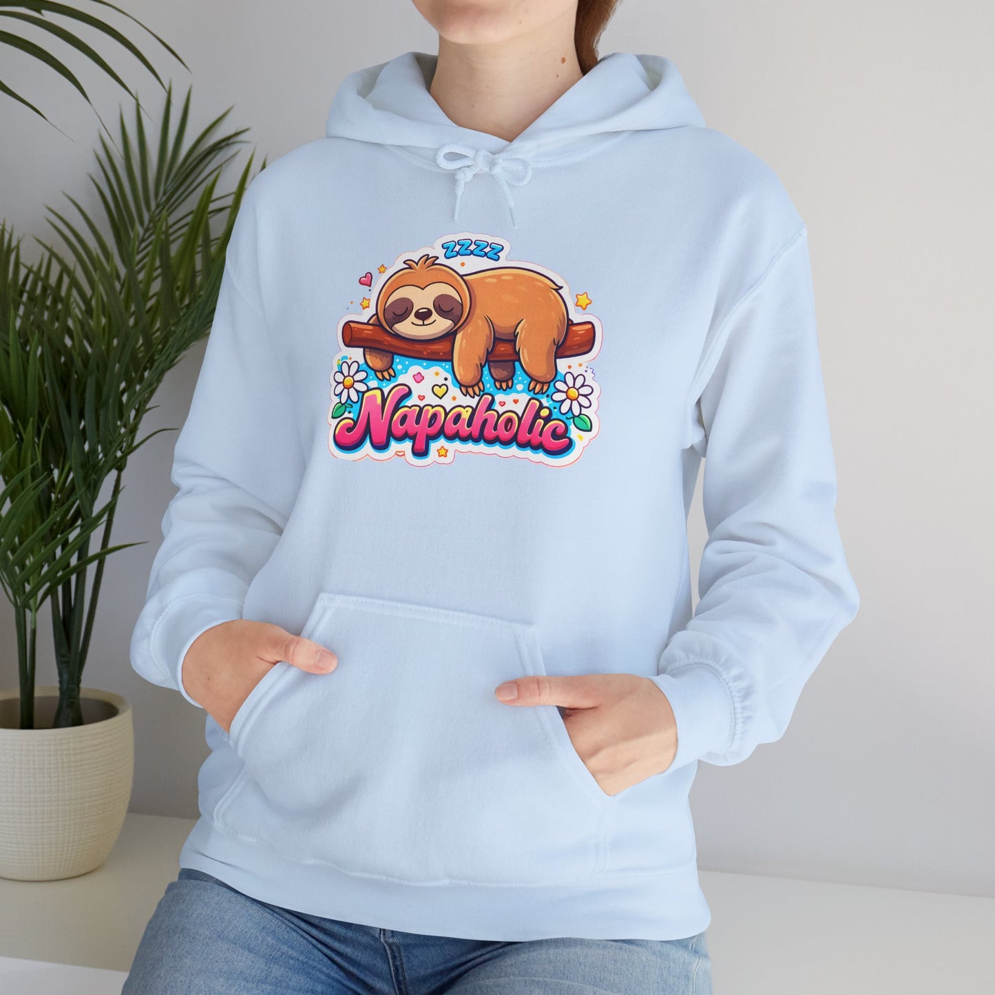Napaholic Sloth Hoodie — Cute Sleepy Sloth Graphic Sweatshirt