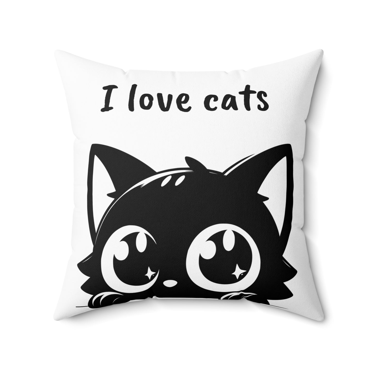 Cat Lover's Spun Polyester Pillow