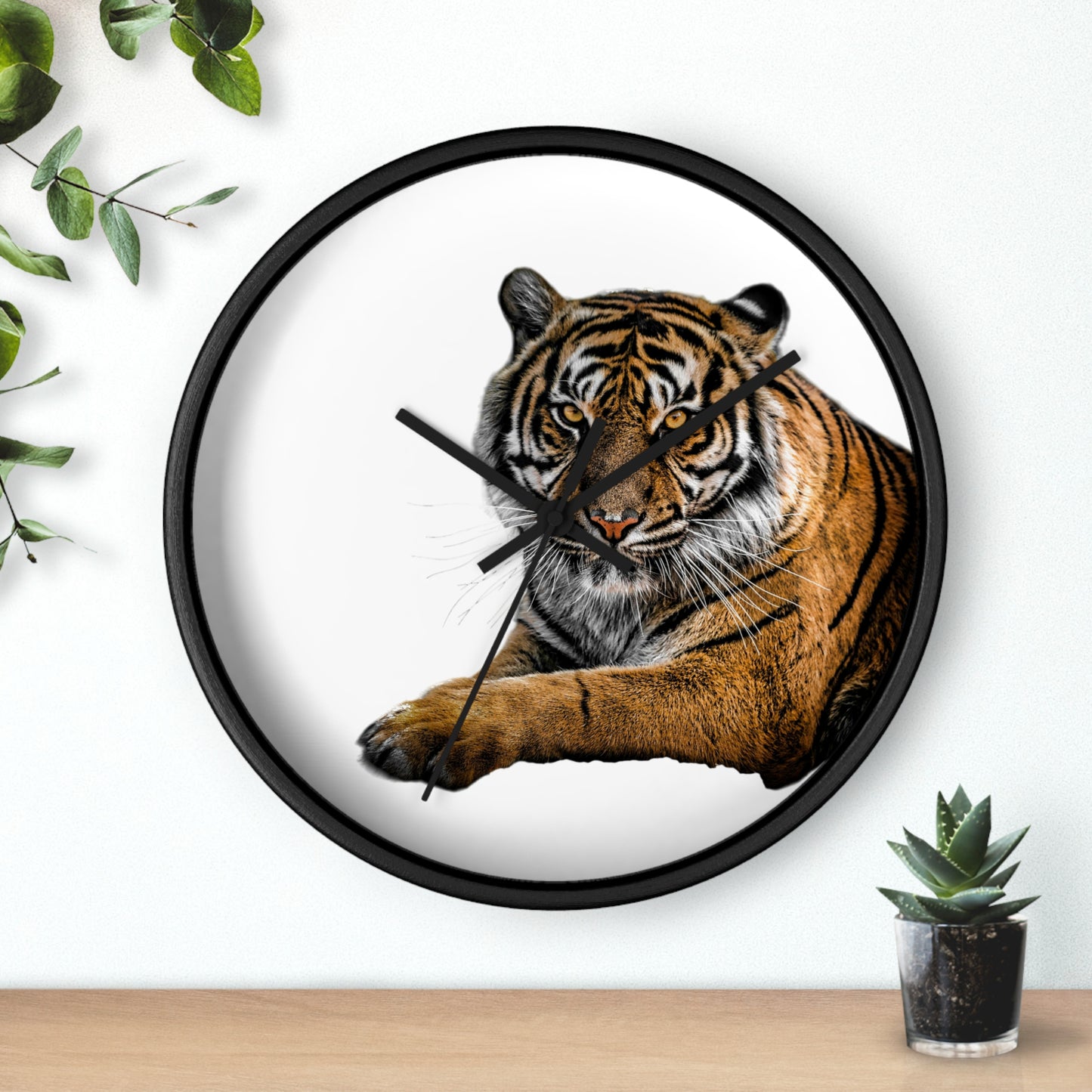 Majestic Tiger Wall Clock, Animal Theme Decor, Wildlife Clock
