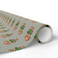 Gingerbread Elf Pattern Wrapping Paper Roll – Festive Holiday Gift Wrap