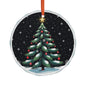 Crystal Ornament — Starry Night Christmas Tree Glass Holiday Decoration