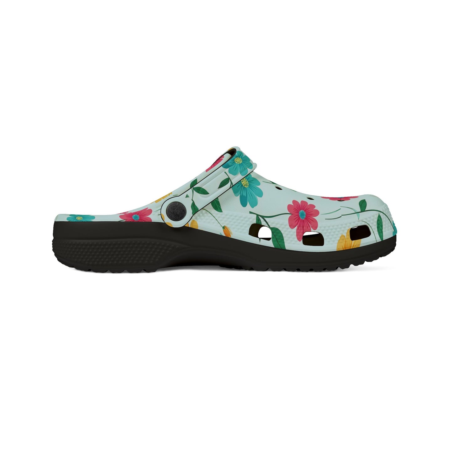 Floral Garden Clogs / Croc— Lightweight Flower Print Comfort Shoes