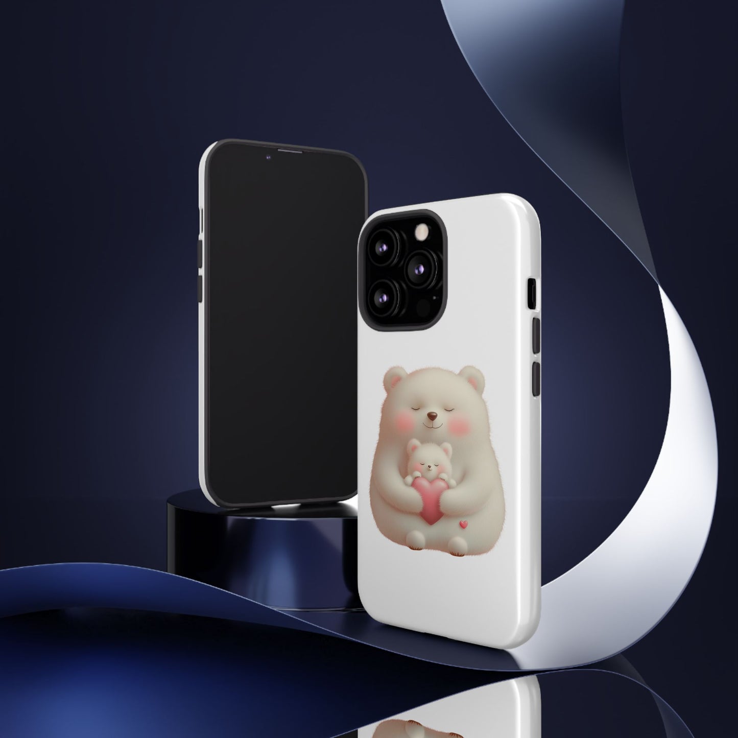 Cute Bear Phone Case, Tough Cases, Animal Lover Gift, Kids Accessories, Mother’s Day, Heartwarming Design