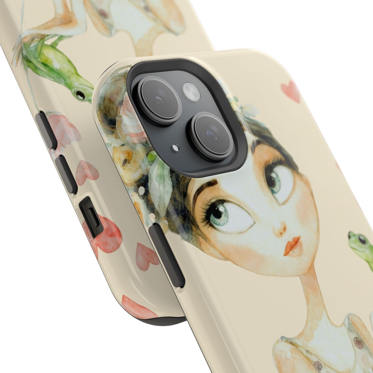 Whimsical Girl with Frog Magnetic Impact Phone Case