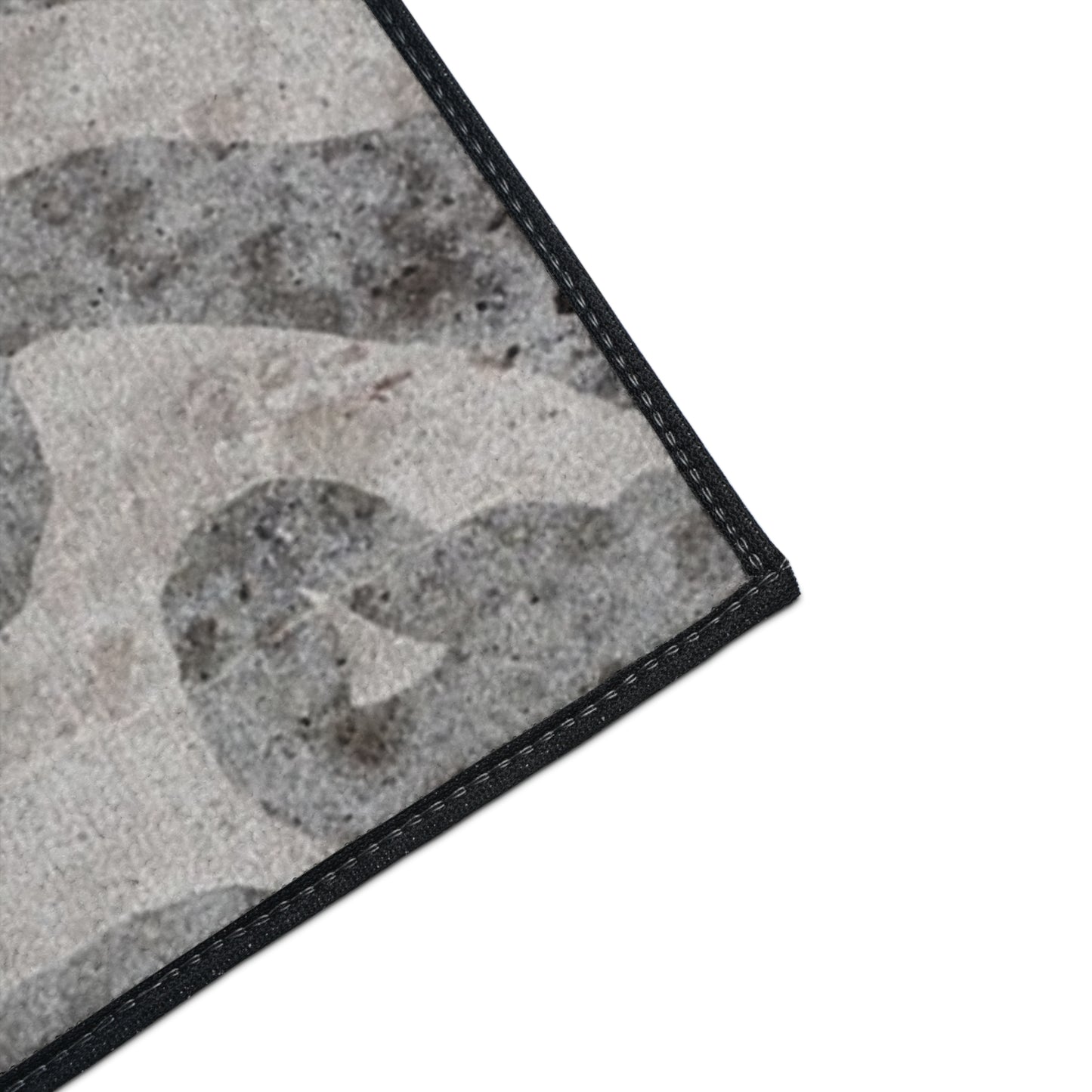 Abstract Black & Gray Heavy Duty Floor Mat — Modern Wave Rug for Entryway, Kitchen, or Office