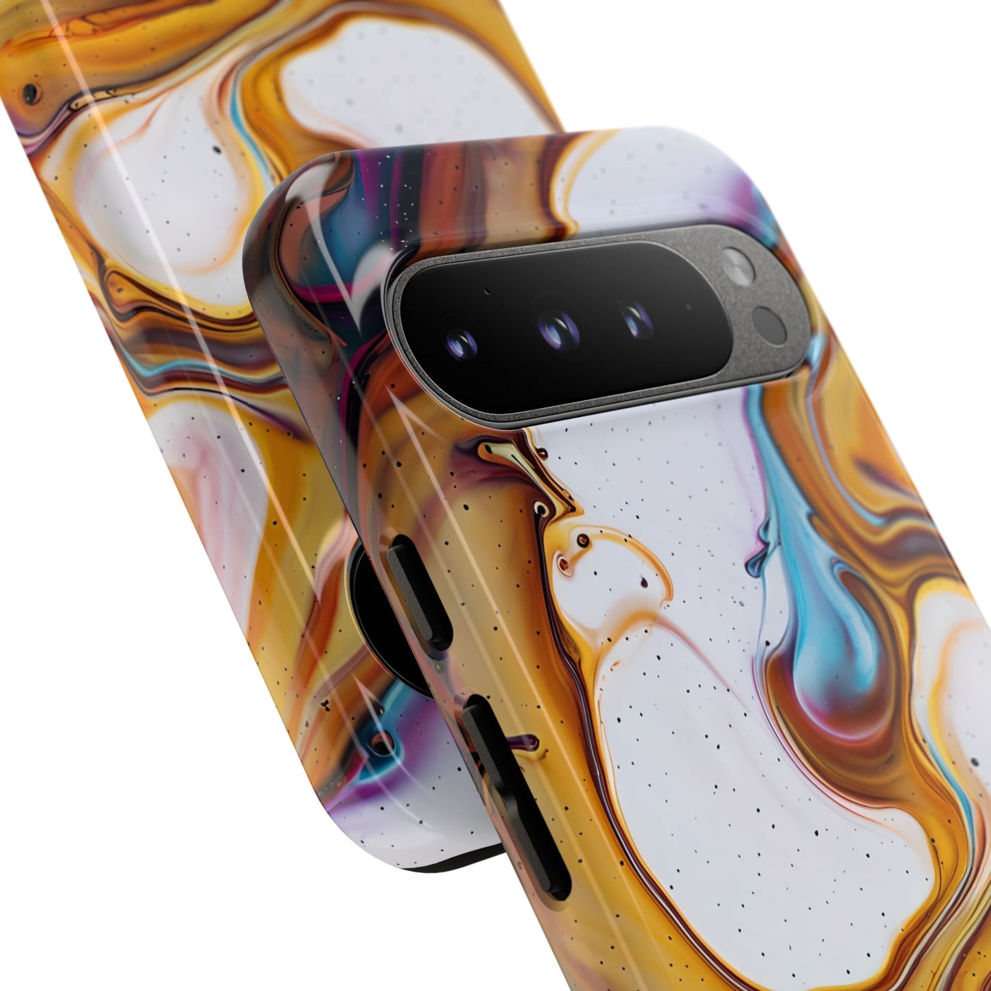 Artistic Phone Case, Tough Cases with Colorful Marble Design