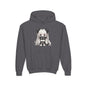 Cute Anime Girl & Puppy Youth Hoodie — Kawaii Kids Pullover for Anime Fans