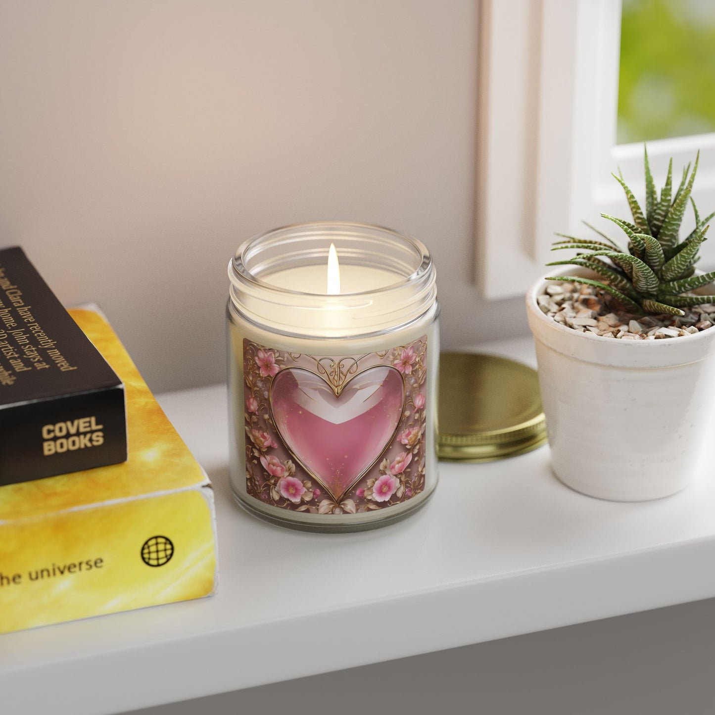 Coconut Apricot Heart Scented Candle (4oz/9oz)