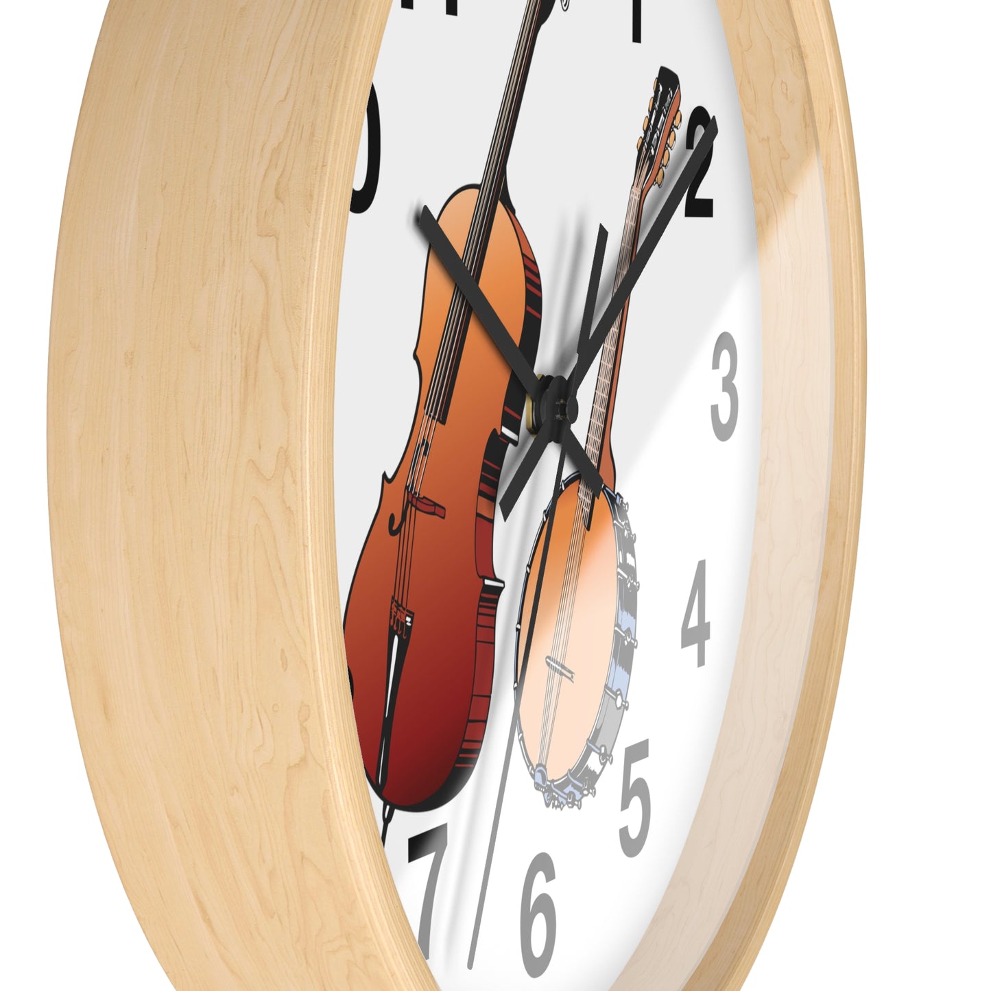 Musical Instruments Wall Clock, Perfect for Musicians, Home Decor, Gift for Music Lovers, Classroom Accents, Vibrant Art