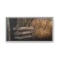 Framed Matte Canvas Print — Autumn Park Bench Photography