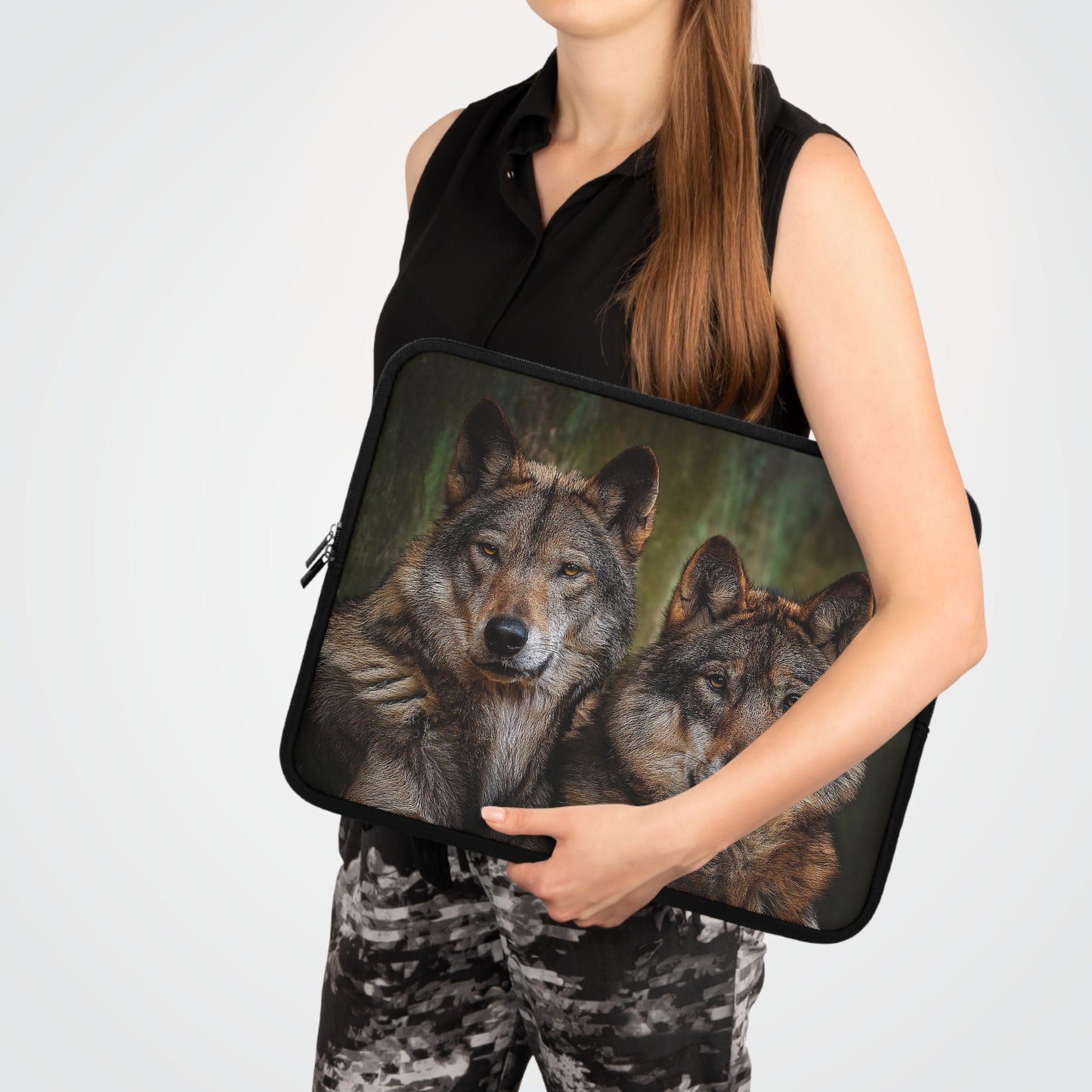 Wolf Laptop Sleeve - Wildlife Lover Gift