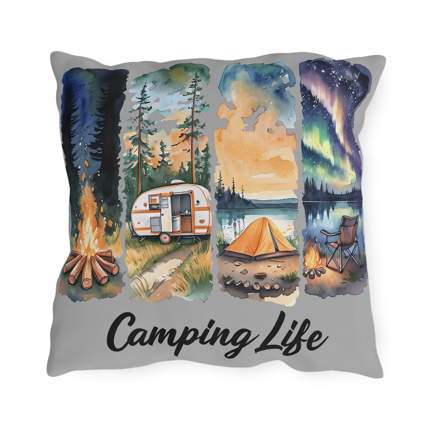 Camping Life Outdoor Pillow