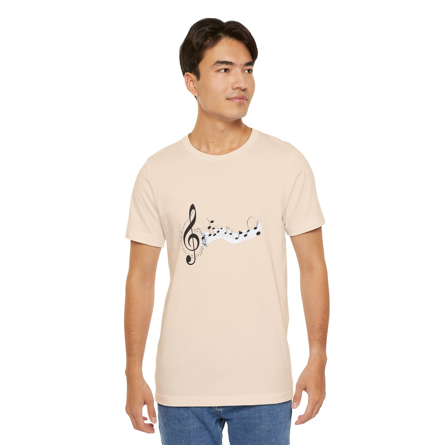 Musical Notes Short Sleeve Tee for Music Lovers