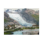 Glacier Village Matte Canvas Print