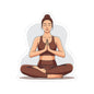 Yoga Girl Kiss-Cut Stickers, Meditation Stickers, Peaceful Decor, Boho [...]