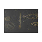 Christmas Glass Cutting Board – Elegant Gold Tree & Ornaments “Merry Christmas”