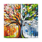 Seasons Tree Canvas Wall Art — Four Seasons Matte Stretched Canvas