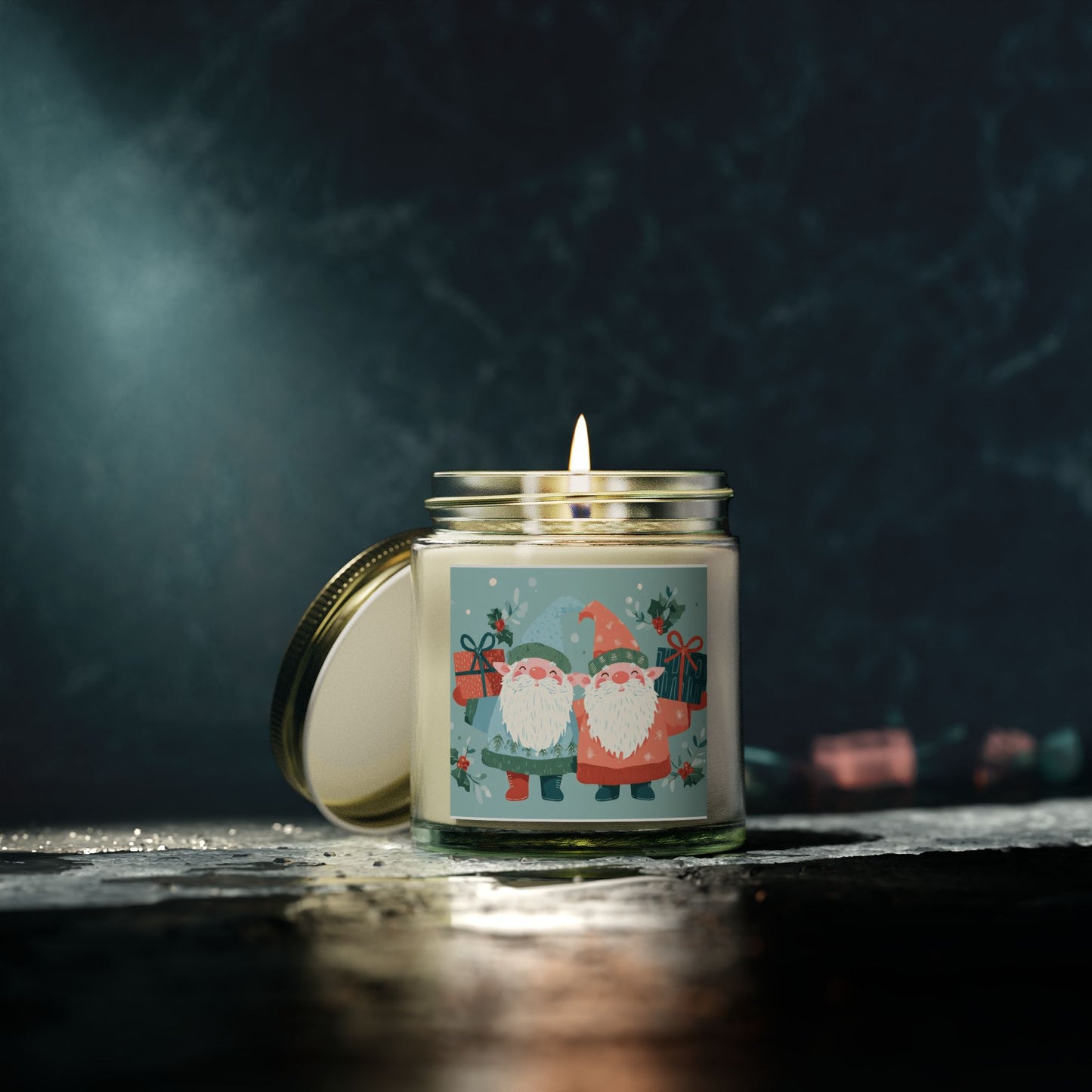 Festive Scented Candles | Coconut Apricot Wax, Holiday Decor, Gifts for Her, Home Fragrance, Christmas, Cozy Atmosphere, Seasonal Decor