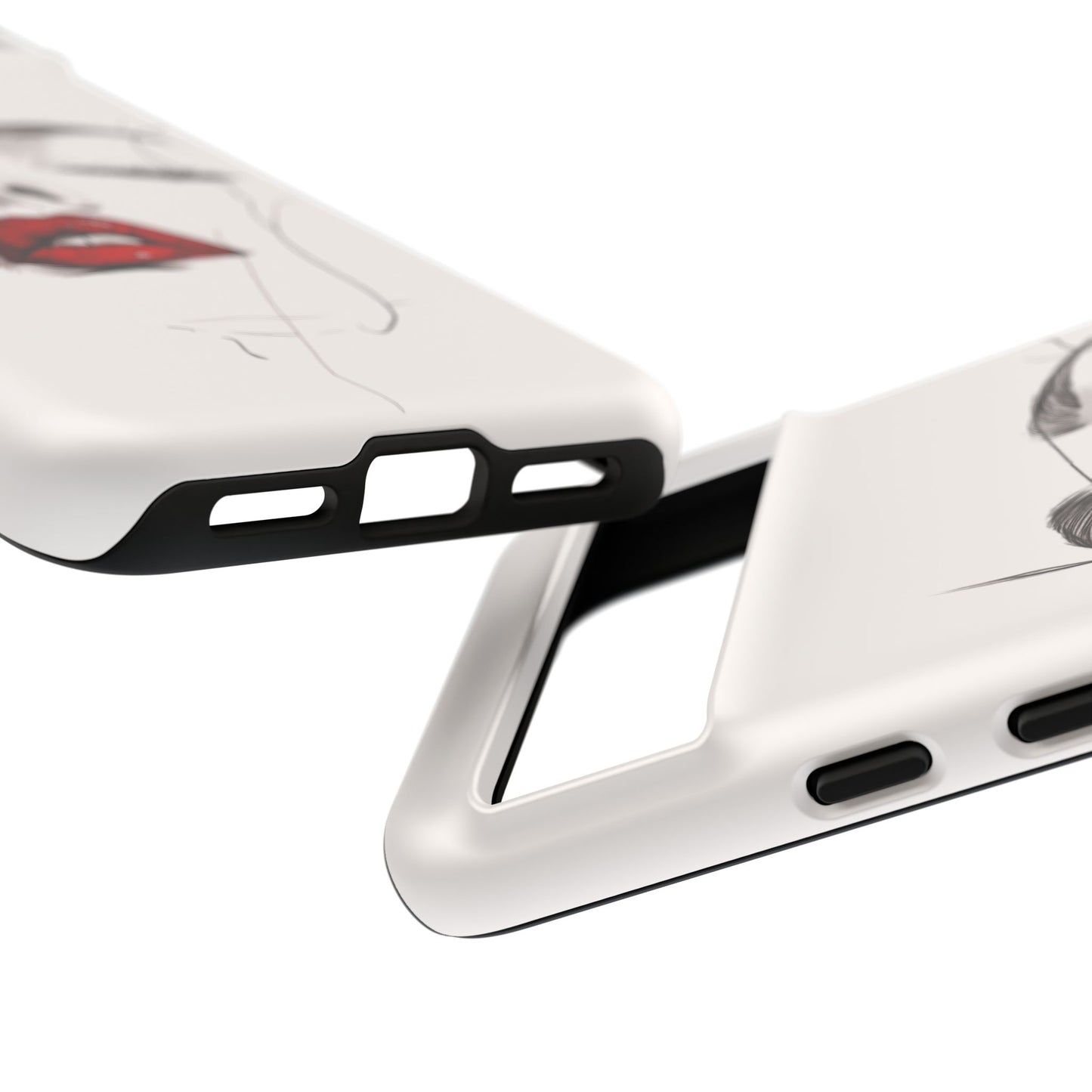 Stylish Phone Case with Artistic Lip Design, Femme Tech Accessory, Trendy Device Cover, Gift for Her, Unique Phone Accessories