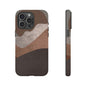 Abstract Earthtone Phone Case — Brown Layered Rugged Tough Case