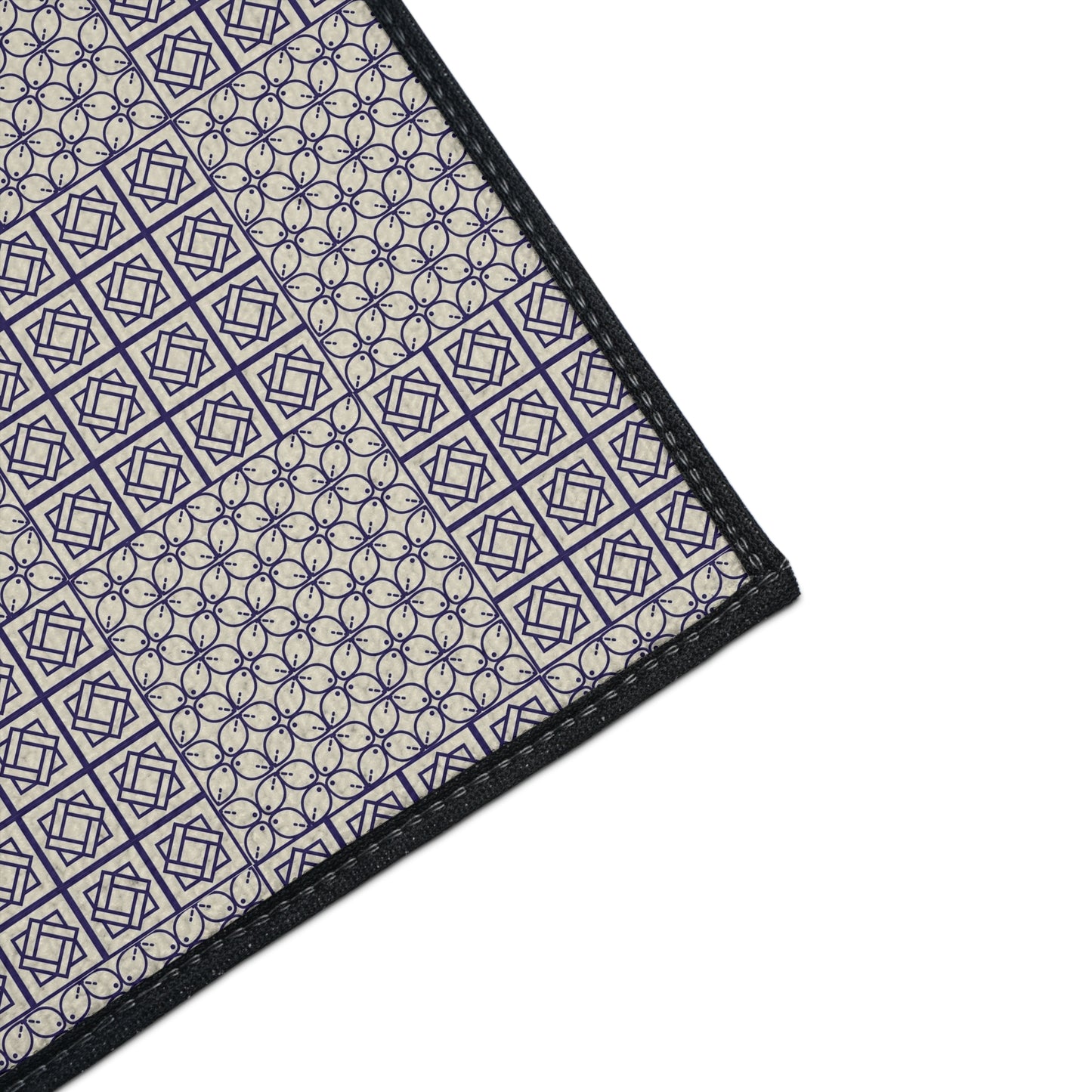 Geometric Patchwork Heavy-Duty Floor Mat — Non-Slip Entry Rug