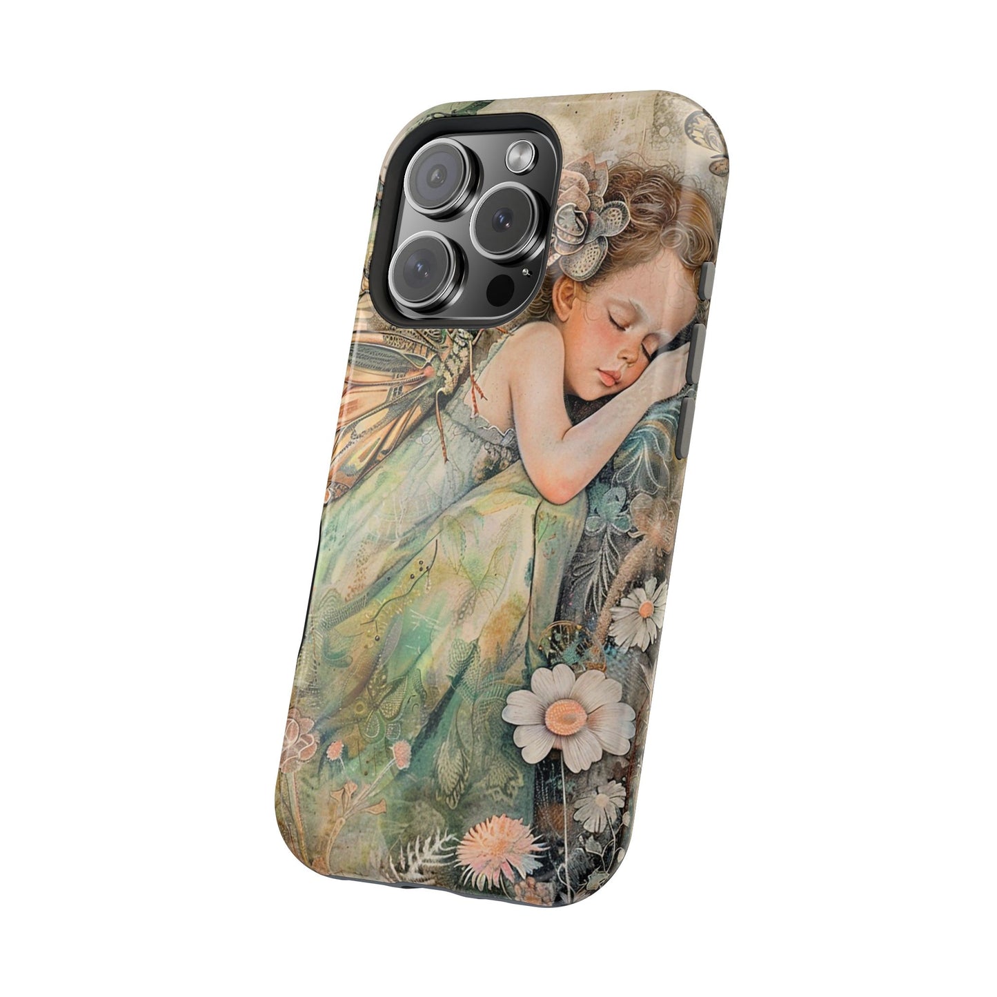 Fairy Sleeping Phone Case — Magnetic Impact-Resistant iPhone Cover
