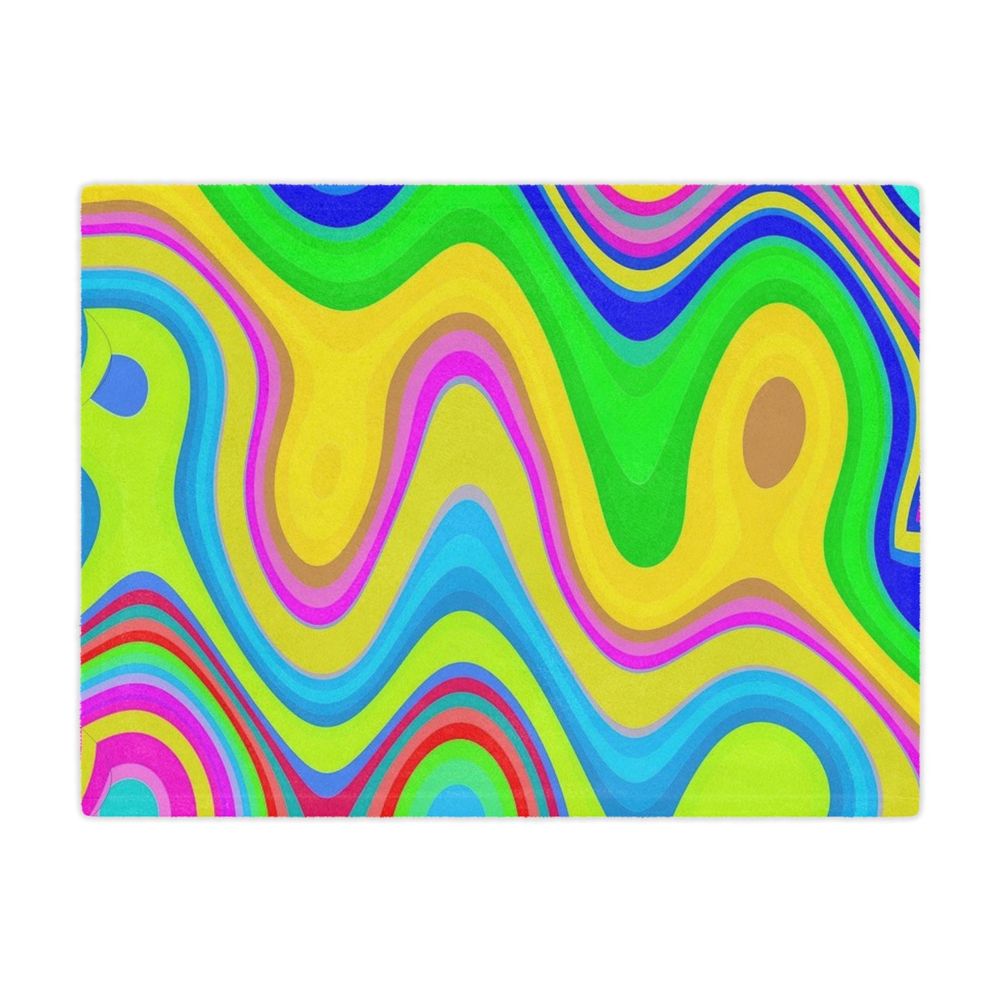 Psychedelic Swirl Minky Blanket — Colorful Retro Wave Throw
