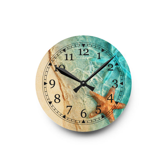 Beach Themed Acrylic Wall Clock