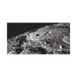 Lunar Surface Matte Canvas Print — Black & White Moon Crater Wall Art