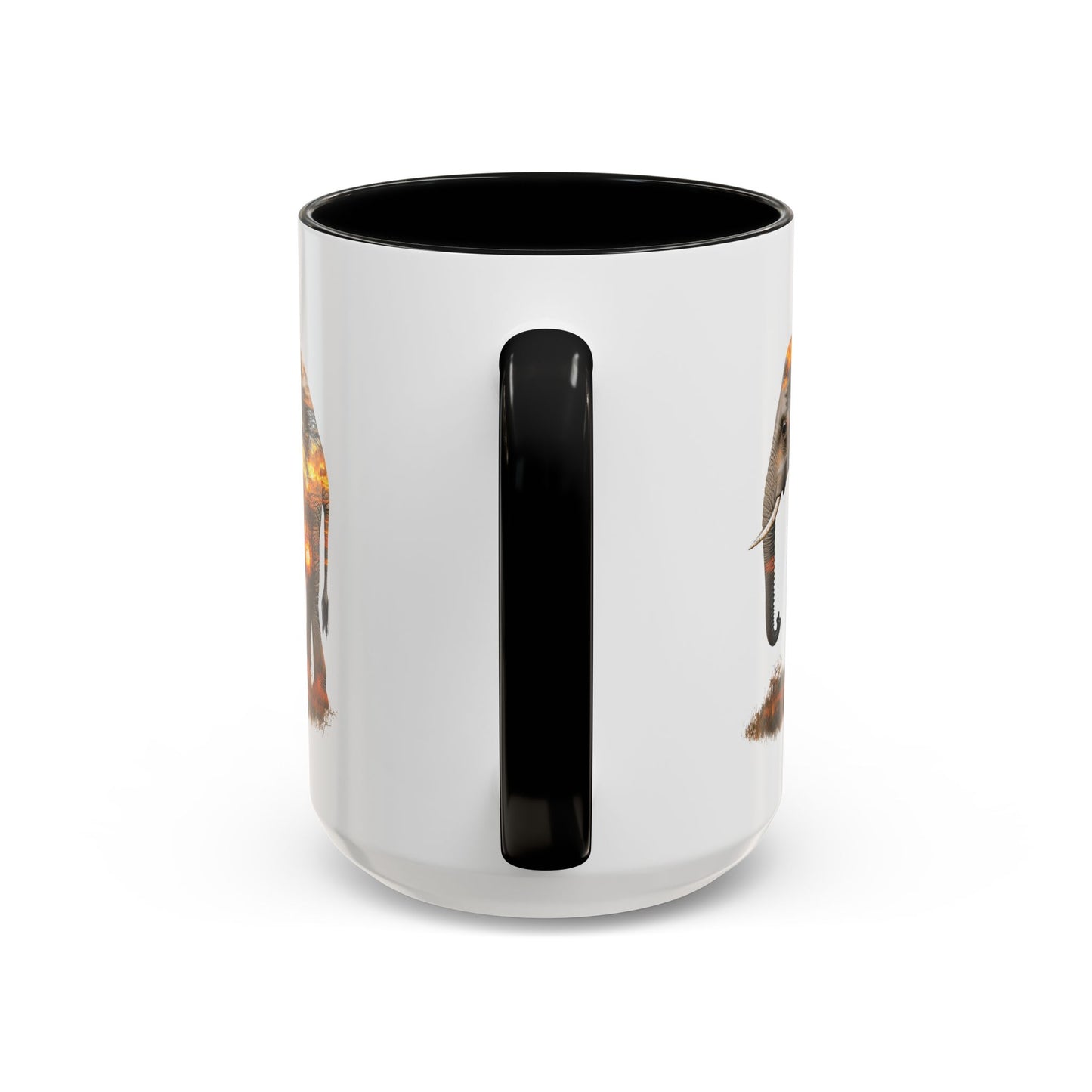 Elegant Elephant Accent Coffee Mug - Nature Lover Gift, Animal Lover Mug
