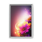Framed Floral Canvas Art — Pink Daisies Sunset Wall Print