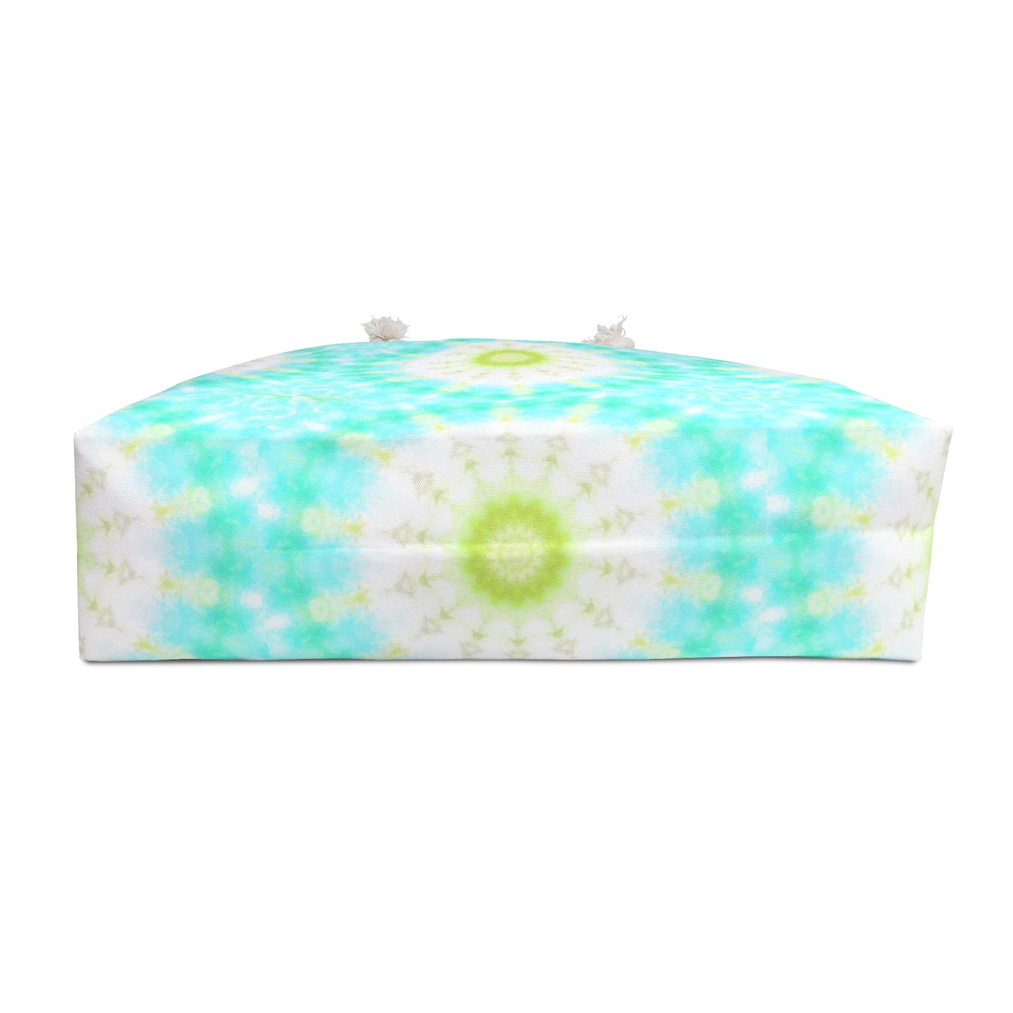 Aqua Tie-Dye Weekender Bag – Nautical Rope Handles, Travel & Beach Tote