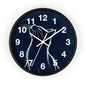 Moonlit Cat Wall Clock | Night Sky Silhouette, Minimal Numerals
