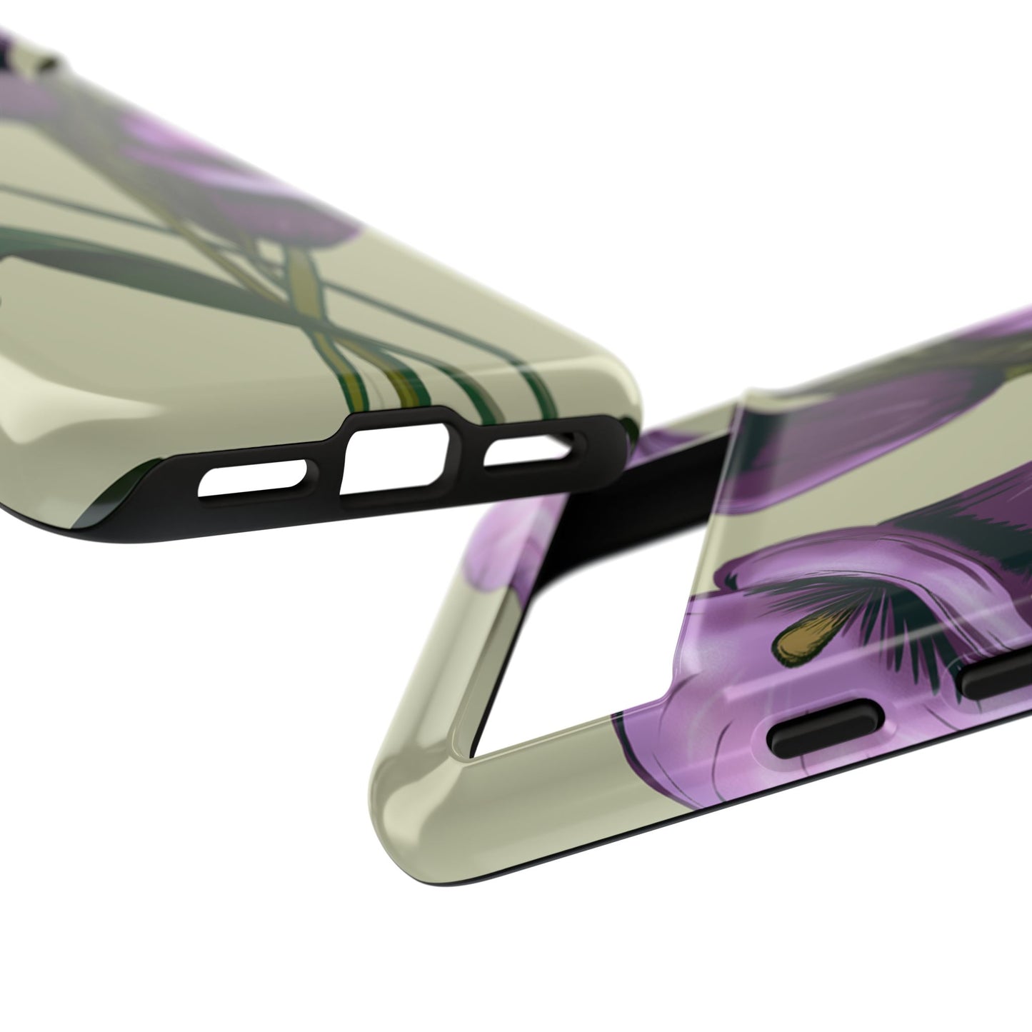 Floral Phone Case - Tough Cases, Purple Flower Design, Cell Phone Accessories, Gift for Her, Nature Lover Essentials