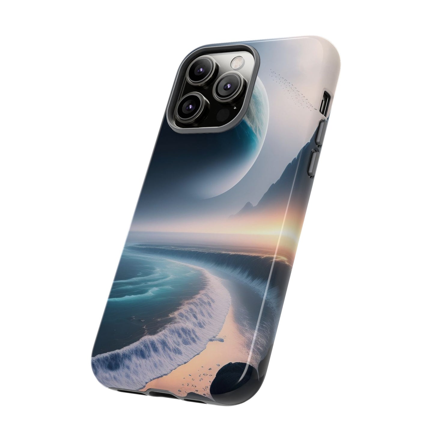 Galaxy Ocean Phone Case — Surreal Planet Beach Tough Case