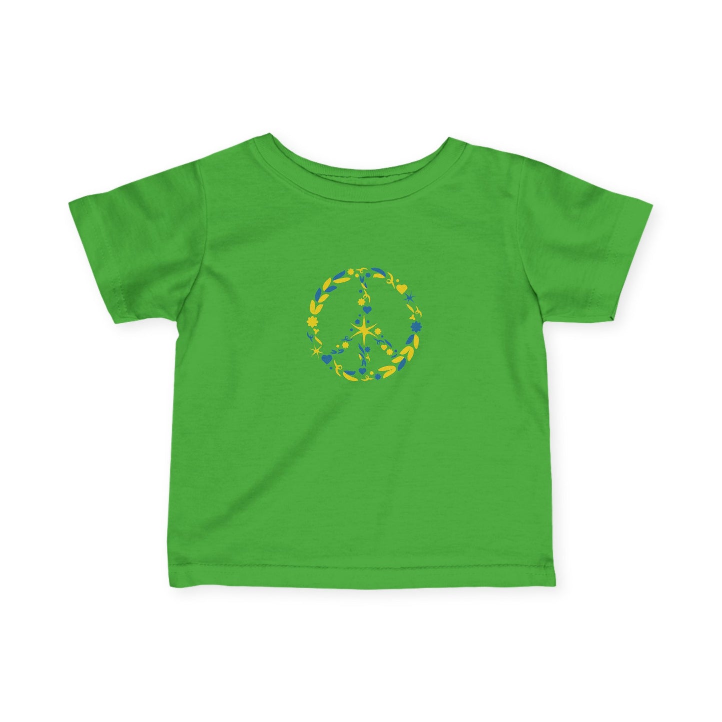 Infant Peace Symbol Tee, Baby Shirt, Toddler T-Shirt, Cute Infant Apparel, Gift for New Parents, Kids' Fashion